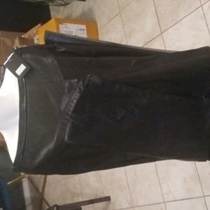 Black DKNY leather skirt